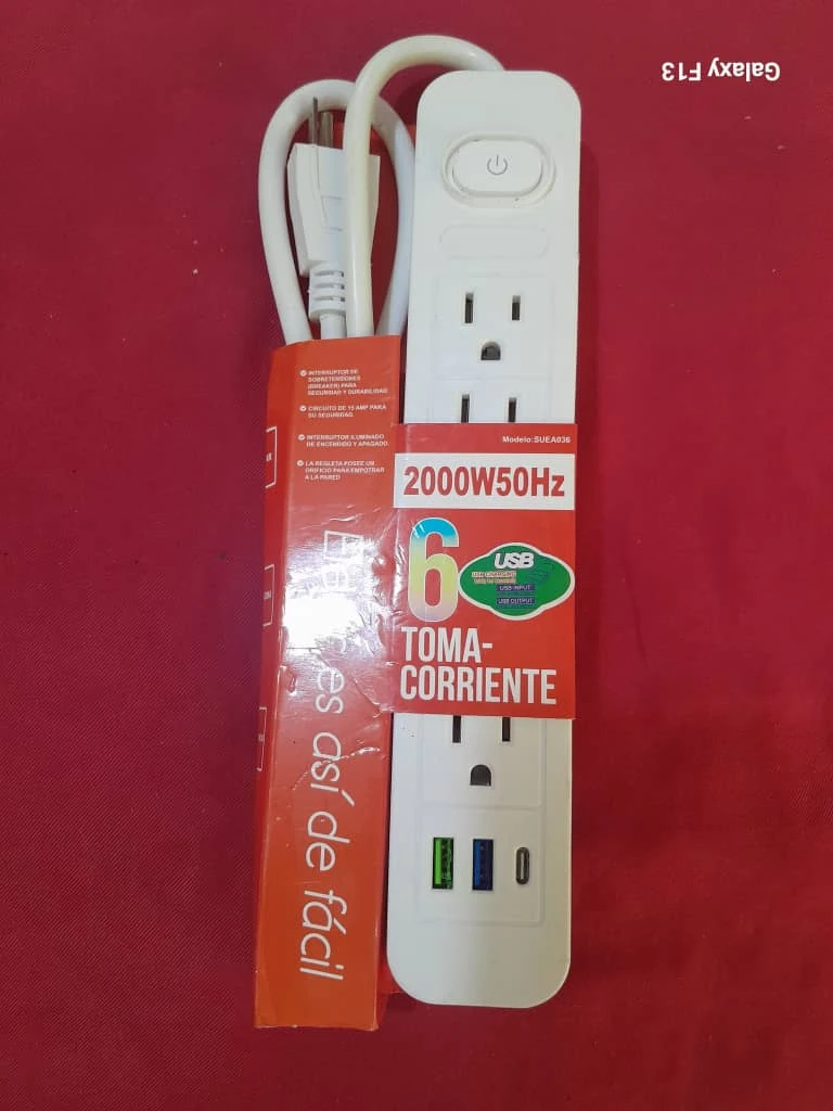 Extension de regleta de 2 puertos usb y 1 C. 3400 cup's foto | MELLSHOP |  BizneCubano
