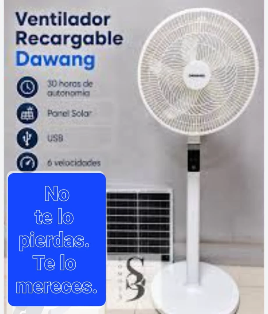 ventilador recargable de pie.. 36 HORAS DE AUTONOMIA Y 6 VELOCIDADES's foto | MELLSHOP |  BizneCubano